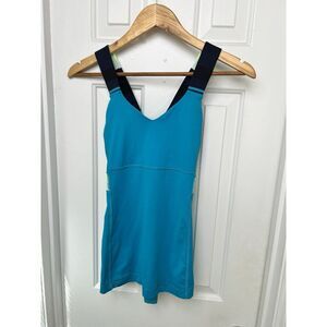 lululemon athletica Blue and Black Tank Top